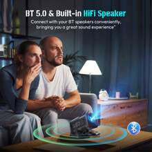 2025 Mini Projector 1080P FHD 4K Support Smart Portable Projector With WiFi And Bluetooth 180° Adjustable Auto Keystone Miracast Airplay TV Stick/USB/PS5/Laptop, With HD Cable - Only Projector - View 11