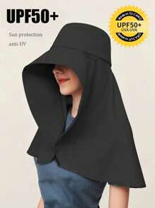 1 件装女士新款太阳帽，带披肩和颈部保护，户外骑行防紫外线渔夫帽 - 遮陽帽 - 查看 10