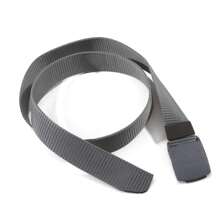1 pieza Cinturón táctico deportivo para exteriores, cinturón de lona de alta calidad para hombres y mujeres, de secado rápido con hebilla de plástico, para escuela o verano