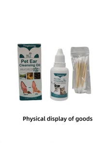 1 Box 30ml Pet Ear Cleaning Liquid, Cat & Dog Ear Wash, Ear Canal Cleaner, Deodorizer With Cleaning Swabs - View 4