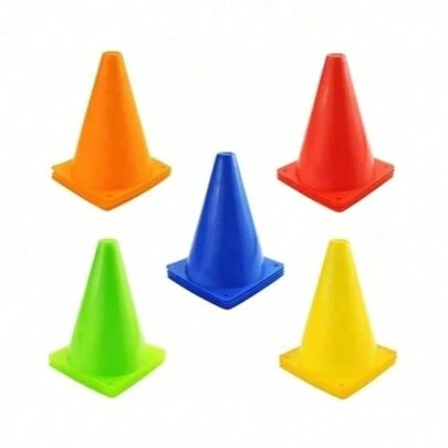 30 Pcs Conos de Entrenamiento Deportivo de 18 cm, 6 Colores Brillantes, Marcadores Multifuncionales para Fútbol, Entrenamiento de Mascotas y Deportes al Aire Libre, Diseño Resistente y Portátil, Ideal para Patinaje, Entrenamientos, Decoración de Pistas y Eventos Deportivos