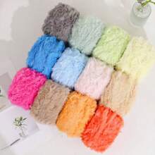 Big Ball 100 Grams Faux Fur Soft Yarn 100% Polyester Yarn For DIY Crochet Knitting Projects Like Throw Blanket Scarf Hat & Other Hometextile Products
