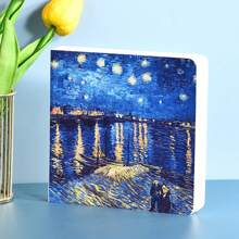 1pc 200-Page Creative Sketch Book, High-Quality Van Gogh Oil Painting Style 20K Professional Hand Drawing Notebook