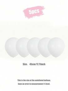 5/10pcs 18-Inch Blue, White, Pink, And Red Latex Balloons, Creating A Romantic Atmosphere For Weddings, Birthdays, Valentine's Day, And Parties - Multicolor - View 19