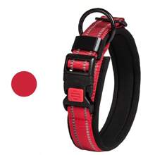Collar reflectante ajustable para perros pequeños, medianos y grandes con hebilla de seguridad de nailon