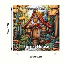 Sách tô màu Forest House 28 trang dành cho người lớn giúp giảm căng thẳng | Sách tô màu giúp thư giãn và giảm tâm trạng Quà tặng ngày lễ tình nhân, Quà tặng tiệc sinh nhật, Đồ dùng vẽ, Giáng sinh, Lễ tạ ơn, Halloween, Năm mới, Sinh nhật, Tiệc Giáng sinh và các Quà tặng tiệc ngày lễ khác, Quà tặng trở lại trường, 20x20cm, Giấy dày, Ngày của mẹ, Quà tặng của mẹ, Trở lại trường, Đồ dùng học tập - Một cỡ - Xem 2