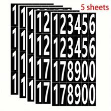 5/10 Sheets 3-Inch Large Size Numbered Stickers, Self-Adhesive Waterproof Number Stickers, Applicable To Mailbox Numbers, House Numbers And Mailbox Signage - Multicolor - View 9