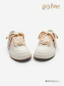 Balabala 儿童可爱蝴蝶结魔术贴运动鞋，时尚春秋季舒适跑步鞋，适合女孩和男孩 - 紅色 - 查看 4