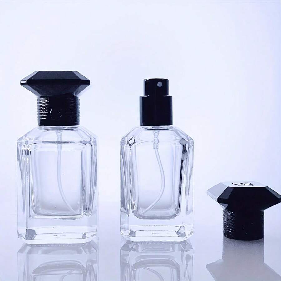 Leak-Proof Perfume Glass Refillable Spray Bottle, Portable For Cosmetics, Perfume, Essential Oils, Makeup Remover, Suitable For Travel, Business, Camping, Outdoor Travel Essentials School School Supplies Holiday Holiday Essentials Vacation Accessories Mini Perfume For Women Perfume For Men Beach - Clear - View 1