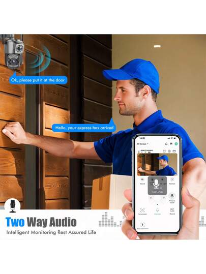 SWVW 8MP 4K HD Dual Lens 10X Zoom WiFi IP Camera Night Vision Ai Human Detect PTZ Outdoor Video Camara Wireless V380 Pro CCTV Security Protection view 6