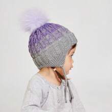 Toddler Kids Infant Winter Hat,Earflap Knit Warm Cap Fleece Lined Beanie For Baby Boys Girls