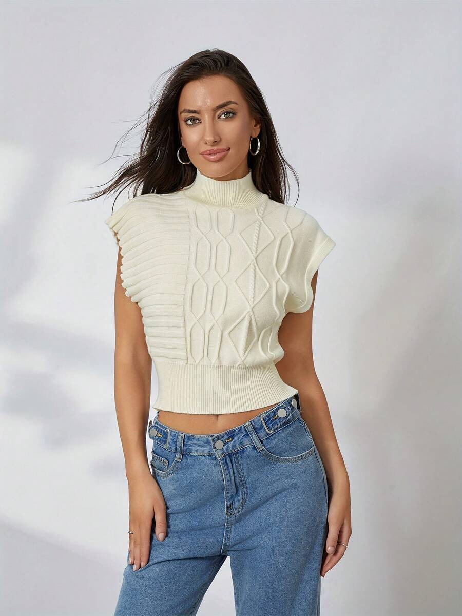 Women Knit Tops - Beis - Ver 1