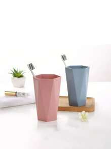 浴室牙刷牙膏储存杯六角钻石形牙刷杯旅行洗漱杯家居浴室装饰秋季装饰返校