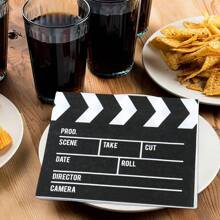 20 件电影拍板餐巾，电影场记板，电影主题之夜派对装饰品，非常适合生日主题派对 - 彩色 - 查看 5