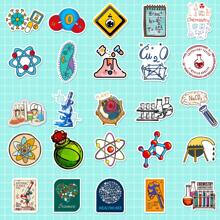 50Pcs Science Stickers, Funny Chemistry, Biology, Physics, Science Classroom Decor For Teachers Science Experiment Laboratory Stickers Decals For Laptop, Water Bottle, Notebook, Computer, Science Party Favors And Decoration, Creative Stickers Bulk For Teens Adults, Back To School, Vision Board Supplies - Multicolor - View 4