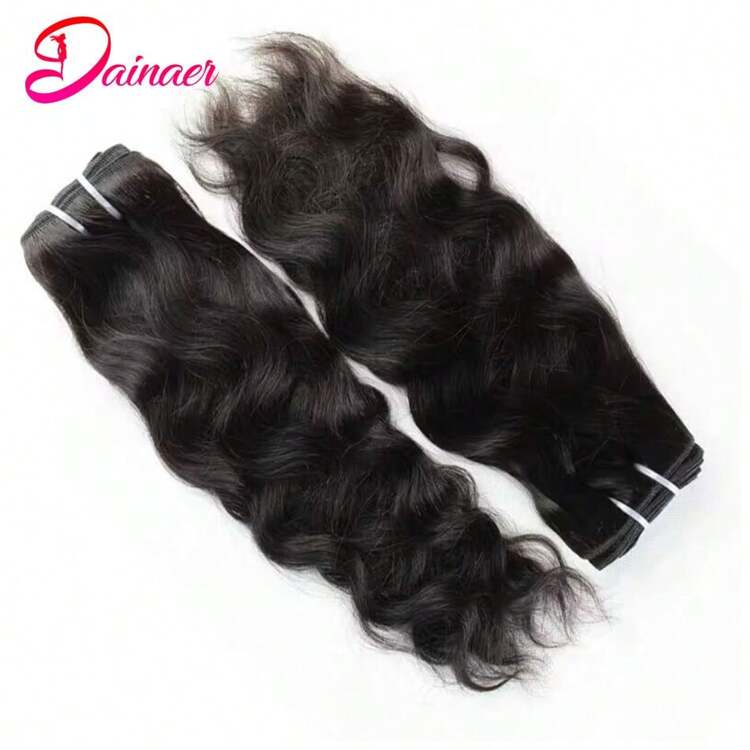 Natural Wave Bundles Human Hair Weave Bundle 1pc/3PCS Remy Hair Bundles Natural Hair Extensions Human Hair Natural Color - Black - View 3