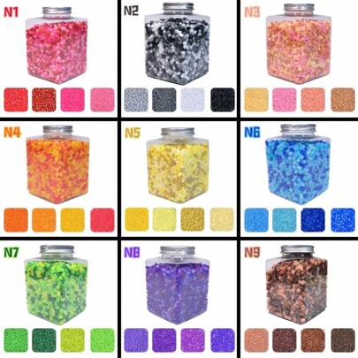 Pana-beads 节日装饰 5MM 熔珠、铁珠、400 件/3000 件/5000 件/罐、儿童艺术拼图珠子 Perler 珠子 DIY 手工礼品玩具、熔珠手工像素艺术 DIY 拼图 3D 拼图 DIY 熨烫珠子手工艺品制作