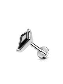 1pc Dragonfly Moon Sword Shaped Inner Screw Lip Stud, Ear Stud, Suitable For Men And Women As Halloween, Valentine's Day, Thanksgiving, Birthday Gift, Suitable For Girlfriend, Wife Gift, Suitable For Shopping, Work, Dating, Beach, Dance And Everyday Wear, Mom, Mother, Mother's Day, Gift