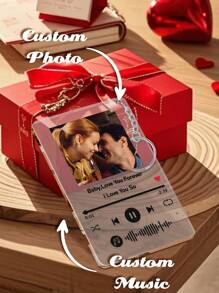 1pc Couples Custom Music Song Code Gift Keychain With Picture Personalized Photo Keychain Scannable Code Keychain Acrylic Couples Keychain Gifts For Women Lovers Customized Acrylic Music Keychain Gifts Him/Her, Boyfriend Girlfriend For Anniversaries Special Occasions Valentine's Day, Memorial Gift Birthday Gift Wedding Gift Custom Couples Gift.Gift For Her/ Him/ Mom/ Dad/ Wife/ Husband/ Friend,Engraved, Stainless,Colorful,Cute,Adorable,Funny,Kawaii,Y2K,Stylish,Unisex,Casual,Custom,Personalized,Unique,Customized,Ideal Gifts For Him,Ideal Gifts For Her,Her,Boyfriend,Girlfriend,Family,Friends,Children,For Anniversaries,For Valentine's Day,For Mother's Day,For Birthdays,For Children's Day,For Father's Day,For Graduation,For Weddings,For Housewarming