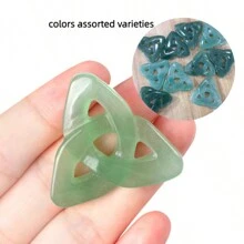 1 pieza Amuleto de cristal natural con nudo celta, piedra energética de gema para decoración de palma, nudos celtas, cuarzo Reiki, piedras de la suerte para hacer joyería, colgante, pulsera y manualidades adultas