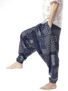 Men's Print Drop-Crotch Harem Pants - Soft, Breathable, Cool Casual Joggers, Suitable For Holiday, Party, Yoga And Arabian