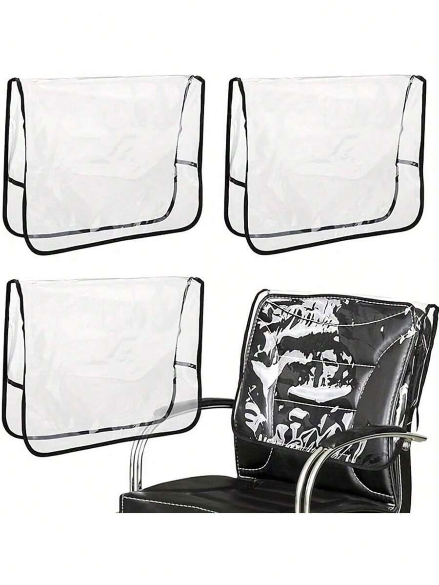 1/3pcs Transparent PVC Salon Hair Dye Chair Protector Cover - Multicolor - View 1