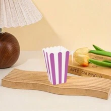 12pcs/Set Popcorn Boxes, Mini Paper Popcorn Bags, Disposable Popcorn Containers, Suitable For Carnival, Party, Birthday, Wedding, Movie Night, Tableware (Black, Blue, Yellow, Green, Red, Pink, Purple) - Multicolor - View 20