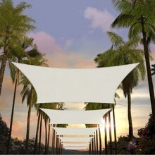 2025 New Upgraded Spring & Summer Essential - PE Double-Sided White Waterproof Sunshade Netting, All-Season Outdoor Use. White Bound Edges, Thick Waterproof Fabric, Anti-Tear. Convenient For Storefront Curtains, Balcony Rain Covers, Clothes Drying, Camping Ground Mats, Crop Shading, Multiple Sizes & 140g Weight
