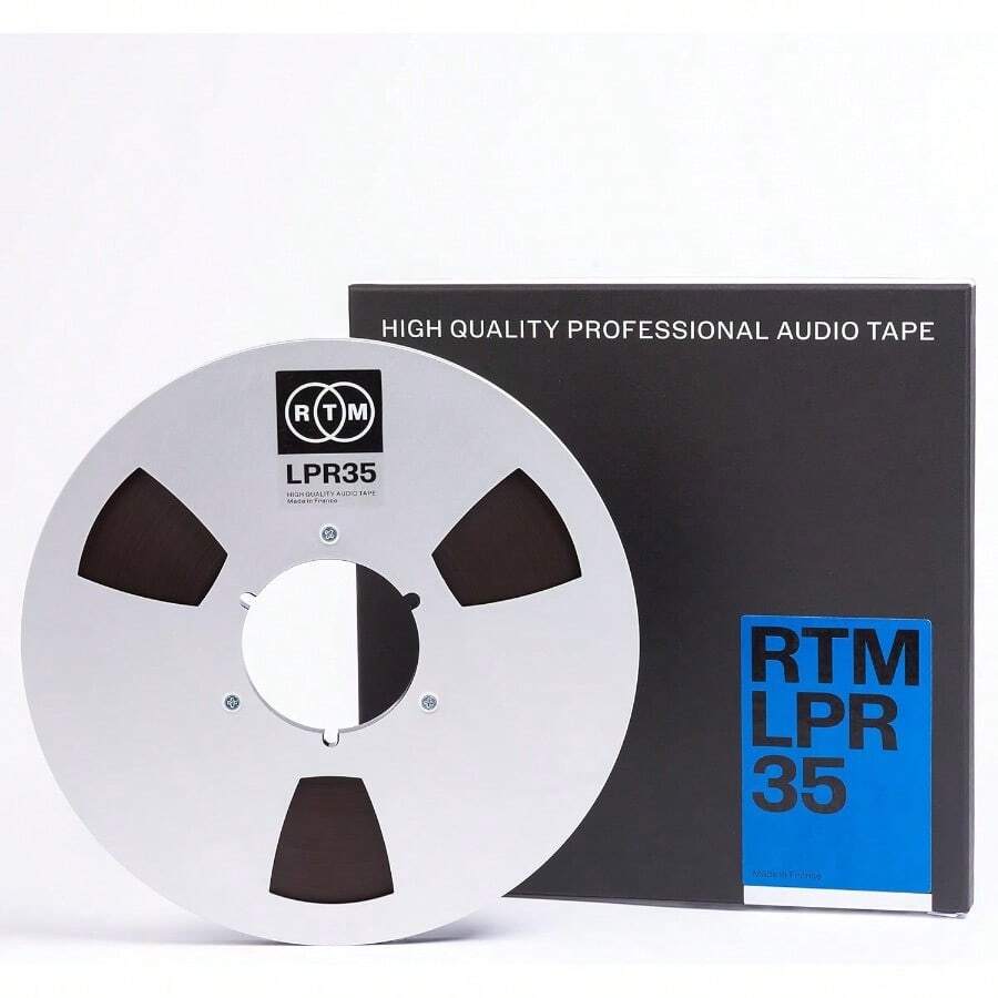RTM Long Play Recording LPR 35 ¼ Inch - Reel To Reel Magnetic Tape For Audio Recording - 1100m Metal Reel - 10.5 Inch 265cm Diameter - Brown1 - View 1