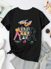 Fight Club A Colorful 8-Bit Pixel Art Retro Game Inspired By 90s Nostalgia For Character Selection - Vintage Gaming - màu đen - Xem 1