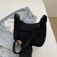 Nuova borsa a tracolla casual e alla moda per le donne, elegante borsa a tracolla in nylon leggero, può contenere rossetto, cosmetici, telefono, occhiali