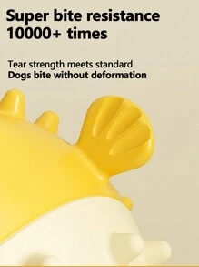 New Pet Puffer Fish Chew Toy, Dog Teething Anti-Bite Toy, Self-Entertainment Stress Relief Teeth Cleaning Food Puzzle Toy - Yellow - View 4