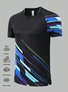 Customizable Logo, Name & Number Men's Soccer Jersey, Quick Dry Breathable Fabric, Suitable For College Teams & Sports Like Football, Badminton, Volleyball, Spring/Summer Stylish,Fashion,Hipster,Casual,Minimal Chic Personalized,Customized,Custom,Unique Guy Costumes,Capsule Wardrobe,Men Basic/Street Style Ideal Gifts For Him Boyfriend,Family,Friends For Birthdays,For Vacation/Holiday,For School/Competition,For Sports/Climbing - Black - View 5