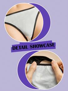 1pc Customized Valentine's Day Women's Thong Panty, Personalized Triangle Underwear With Custom Face Print, Comfortable & Breathable, Suitable As Intimate Gift For Her/Girlfriend/Wife On Valentine's Day, Anniversary, Birthday, Wedding - Multicolor - View 4