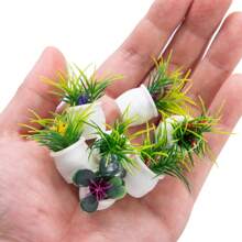 Maceta miniatura y micro modelo de plantas y flores para decoración del hogar, materiales para hacer maquetas, diseños para regalos de festivales - Como foto - Ver 14