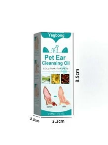 1 Box 30ml Pet Ear Cleaning Liquid, Cat & Dog Ear Wash, Ear Canal Cleaner, Deodorizer With Cleaning Swabs - View 3