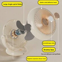 1 件 3 档新款摇头迷你风扇充电长寿命便携式小风扇桌面 USB 台式风扇
