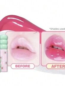 Colorgram Fruity Glass Tint 2.8g,Korean Long Lasting & Waterproof Lip Stain, Glossy Dewy Lip Gloss With Apricot Coral Shade,Buildable, Blendable, Moisturizing - dou+10 Hoa hồng - Xem 4