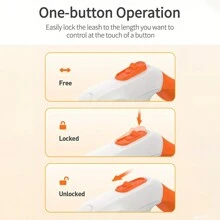 1pc Automatic Retractable Lead Rope, Double Light And Light Dog Leash, 3M/5M Two Sizes, Macaron Color, .Dog Things