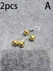 1雙時尚不銹鋼鈴鐺裝飾乳環適合女士適用於日常生活