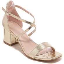 Damen elegante einfarbige High Heel Sandalen, Sommer - Gold - Übersicht 2
