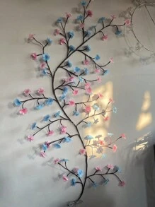 1pc Cherry Blossom Branch USB Power Supply Light, 230cm/7.54ft, LED Dress Up String Lights, Push Button Control 8 Modes, Realistic Artificial Flowers, Suitable For Spring/Summer Indoor/Outdoor Decorations, Weddings, Valentine's Day, Christmas