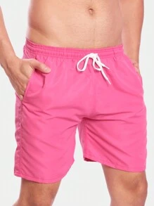Men's Tactel Basic Shorts Beach Gym Running And Training - Hot Pink - View 3