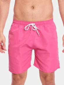 Men's Tactel Basic Shorts Beach Gym Running And Training - Hot Pink - View 2