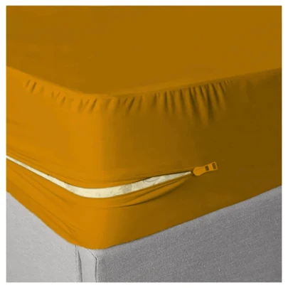 Cubre Colchón Protector Matrimonial Con Cierre protección para el colchón completa Cubre Colchón Protector con Cierre silenciosa, Lavable a máquina, Suave para Dormir cómodamente por la Noche