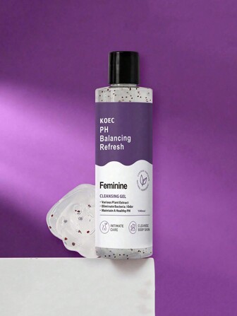 PAORPEVM 1瓶100ml PH平衡清爽女性沐浴露，两种型号随机发货，天然卫生解决方案，温和清洁，多种植物提取物，滋养肌肤，适合所有肤质，送给妈妈的礼物