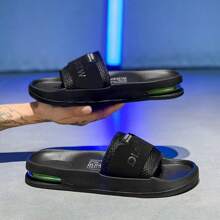 2025 New Arrival Plus Size 47 One-Strap Sandals Men, Full-Length Air Cushion Casual Slippers, Non-Slip Sports Outdoor Slides, Size 46-47