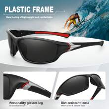 Gafas deportivas polarizadas para hombres, adecuadas para actividades al aire libre como ciclismo, Primavera/Verano/Otoño/Invierno
