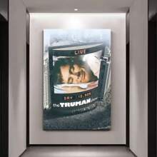 The Truman Show Sci-Fi Comedy Movie Posters Canvas Poster, Ideal Gift For Bedroom, Decorative Wall Art, Wall Decoration, Fall Decoration, Room Decoration. Suitable For Gallery Room Dining Room Living Room Wall Decoration - 彩色 - 查看 4