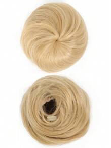 1 件装 4 英寸合成发髻 束带发髻 假发 灵活可调节 棕色黑色金色发髻 马尾辫 女式 - 彩色 - 查看 12